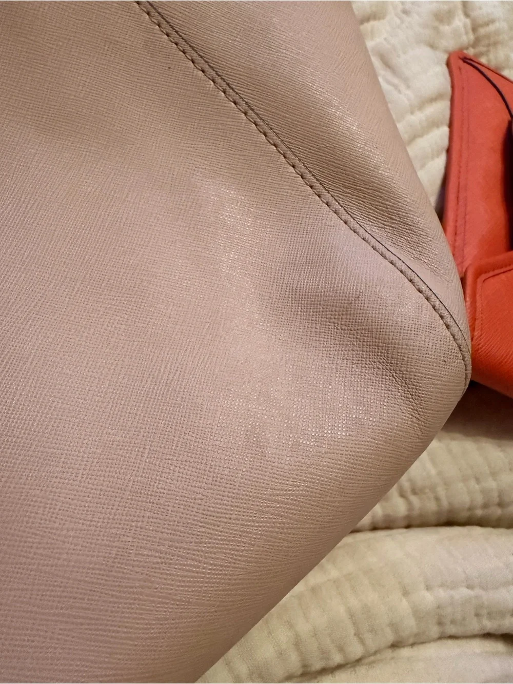 Michael Kors Blush Saffiano Leather Shoulder Bag with Matching Wallet